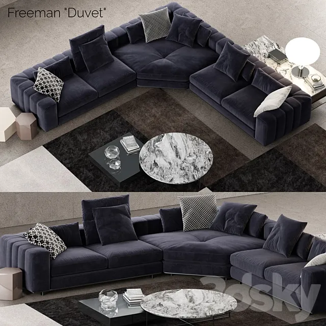 Minotti Freeman Duvet Sofa 2 3DSMax File