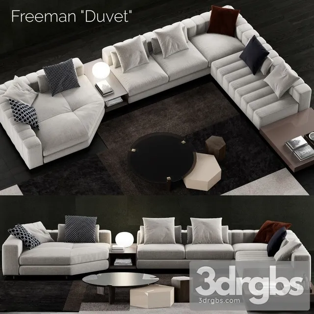 Minotti Freeman Duvet Sofa 3dsmax Download