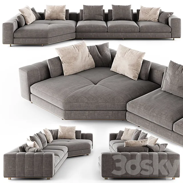 Minotti FREEMAN DUVET sofa_02 3DS Max Model