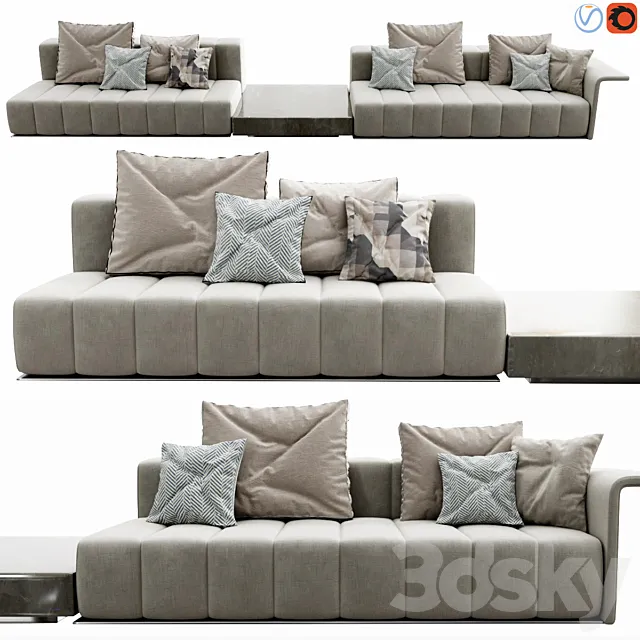 Minotti Freeman Lounge Arrangement 05 3DSMax File