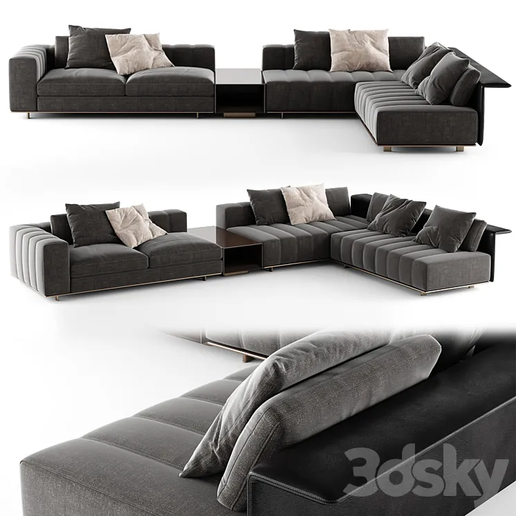 Minotti Freeman Sofa 08 3DS Max