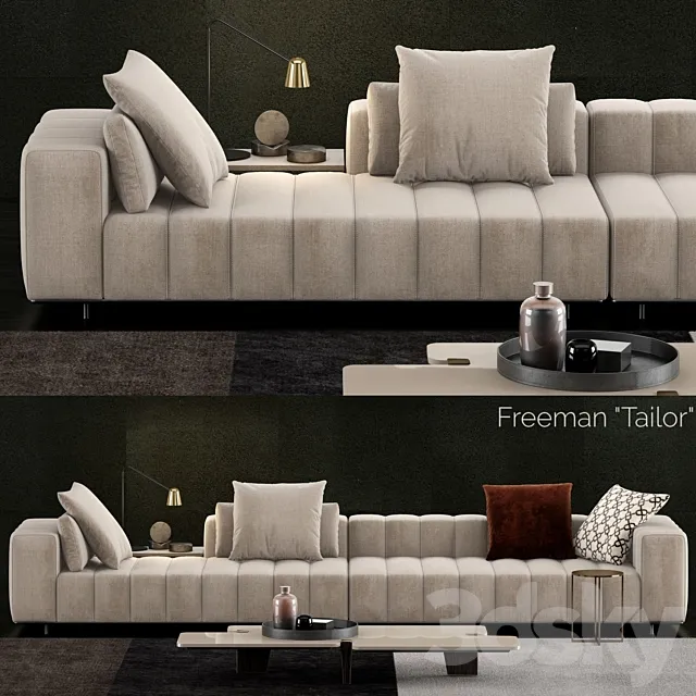 Minotti Freeman Tailor Sofa 1 3DSMax File