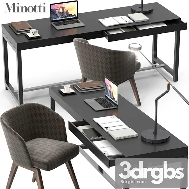 Minotti Fulton Desk Set 3dsmax Download