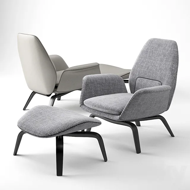 Minotti Gilliam Armchair 3ds Max