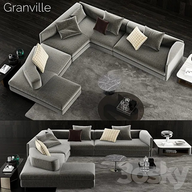 Minotti Granville Sofa 2 3ds Max