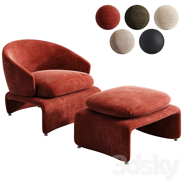 Minotti Halley armchair (5 materials) 3DSMax File