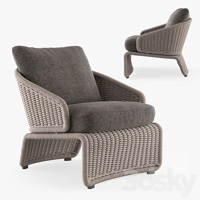 MINOTTI HALLEY outdoor armchair 3DS Max Model