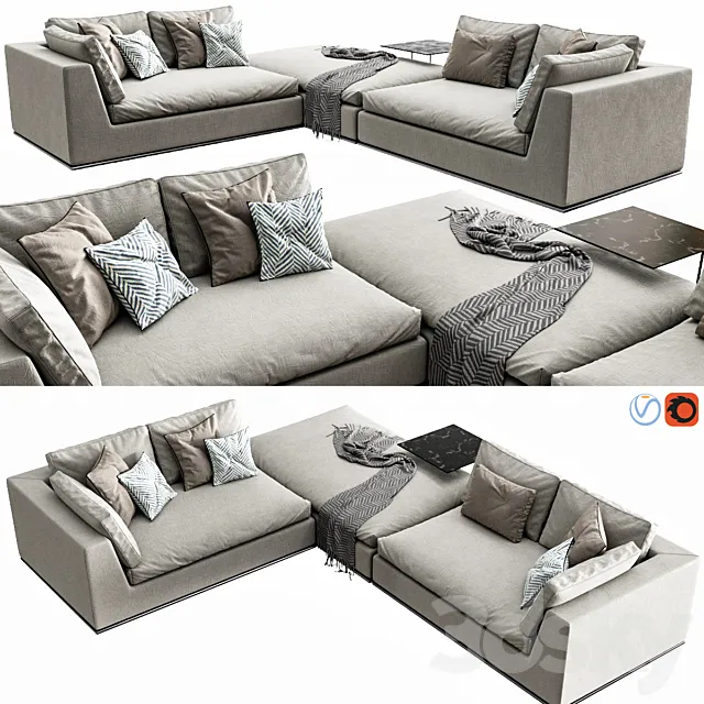 Minotti Hamilton Arrangement 03 3ds Max