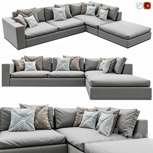 Minotti Hamilton Arrangement 05 3ds Max