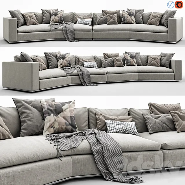 Minotti Hamilton Arrangement 13 3DS Max Model