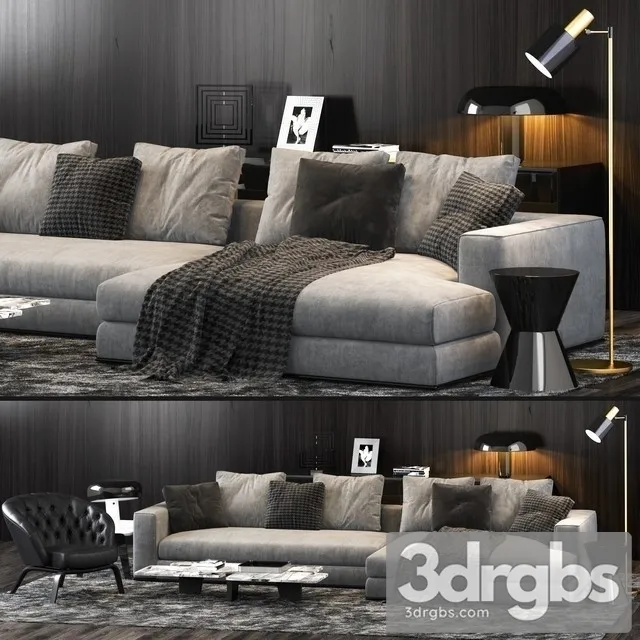 Minotti Hamilton Sofa 02 3dsmax Download