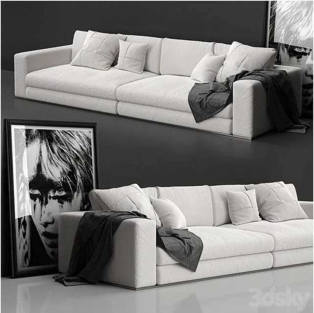 Minotti Hamilton (sofa with decor) 3dsMax Model
