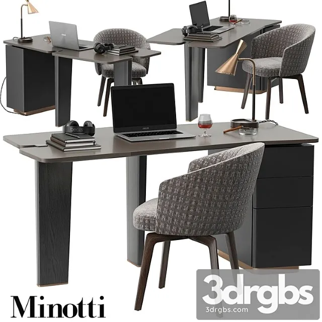 Minotti jacob desk set 2 3dsmax Download