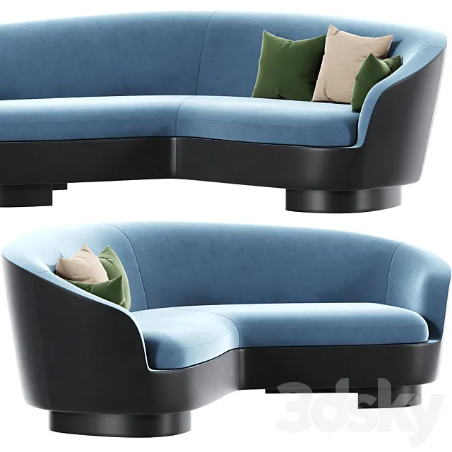 Minotti Jacques Curve Sofa 3DSMax File