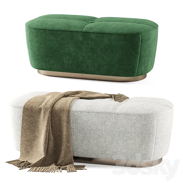 Minotti Jacques ottomans _ Bench 3DS Max Model