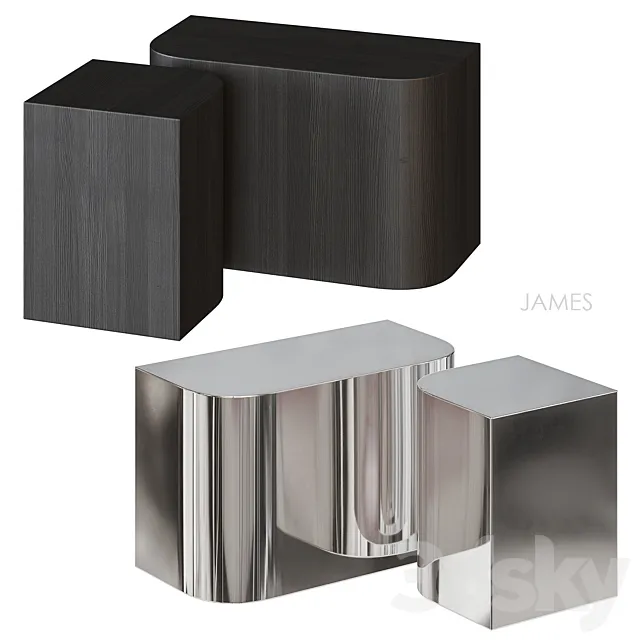 Minotti James table 3ds Max