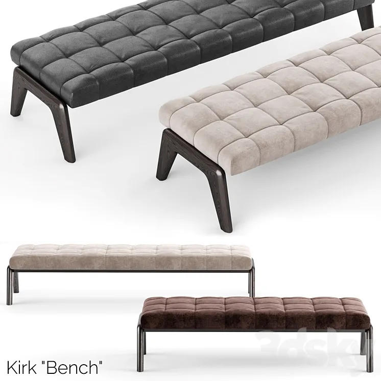 Minotti Kirk Bench 3DS Max