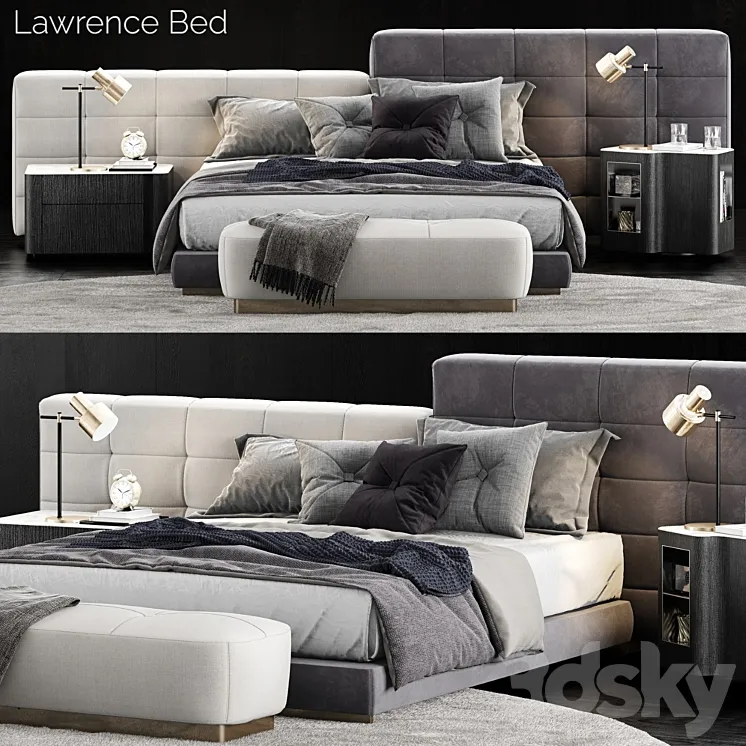 Minotti Lawrence Bed 3 3DS Max