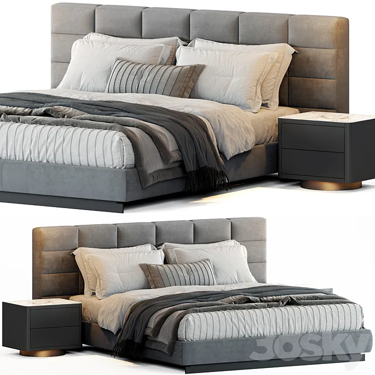 Minotti lawrence bed 3DS Max