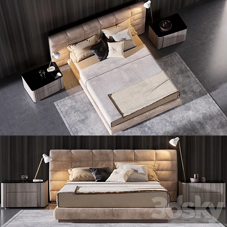 Minotti Lawrence Bed 3DS Max