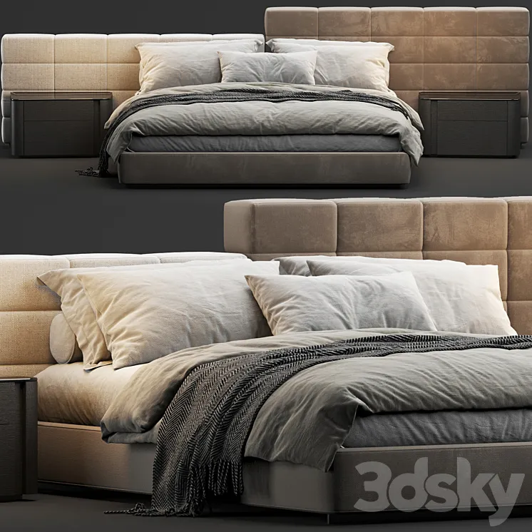 Minotti lawrence bed 3DS Max Model