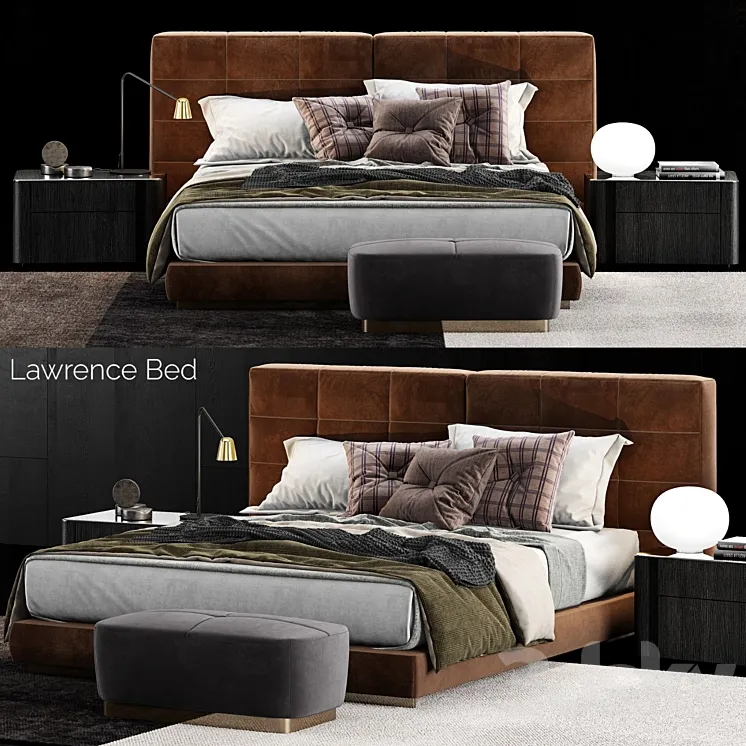 Minotti Lawrence Bed 4 3DS Max