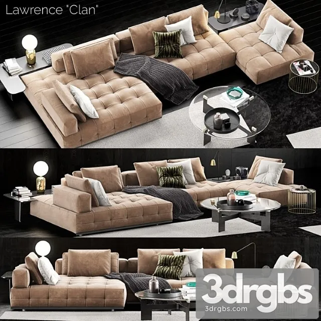 Minotti lawrence clan sofa 2 3dsmax Download