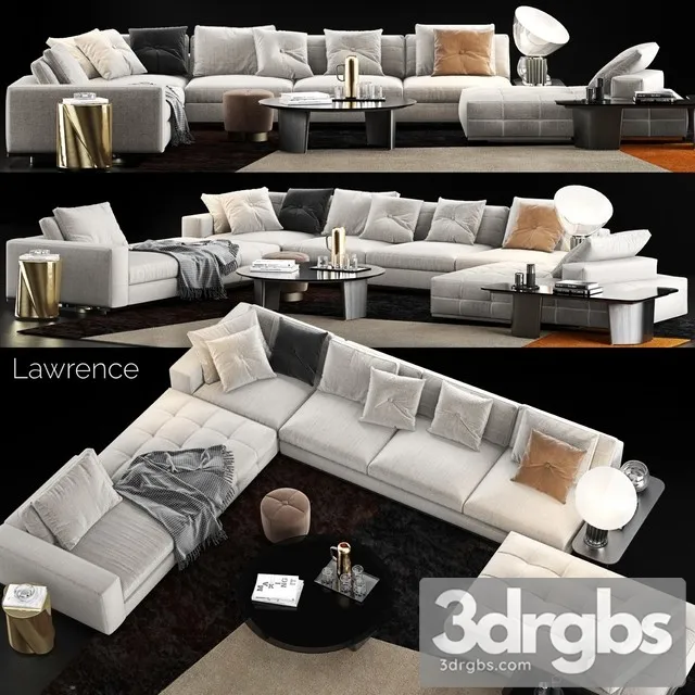 Minotti Lawrence Sofa 01 3dsmax Download