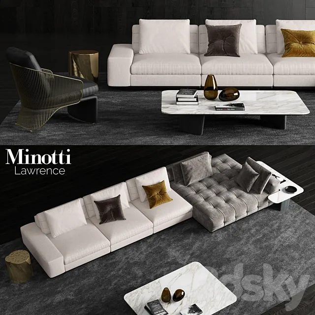 Minotti Lawrence Sofa 3ds Max