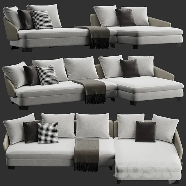 Minotti Lawson corner sofa 3ds Max