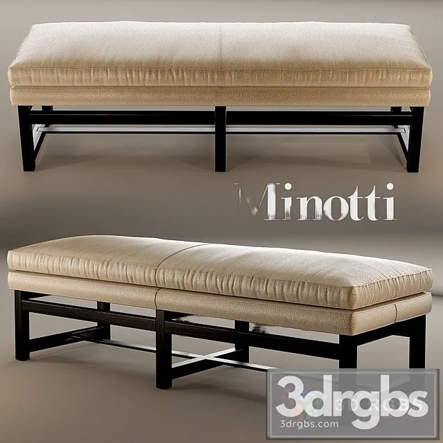 Minotti Leather Bench 3dsmax Download