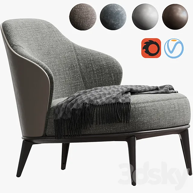 MINOTTI LESLIE ARMCHAIR 3DS Max Model