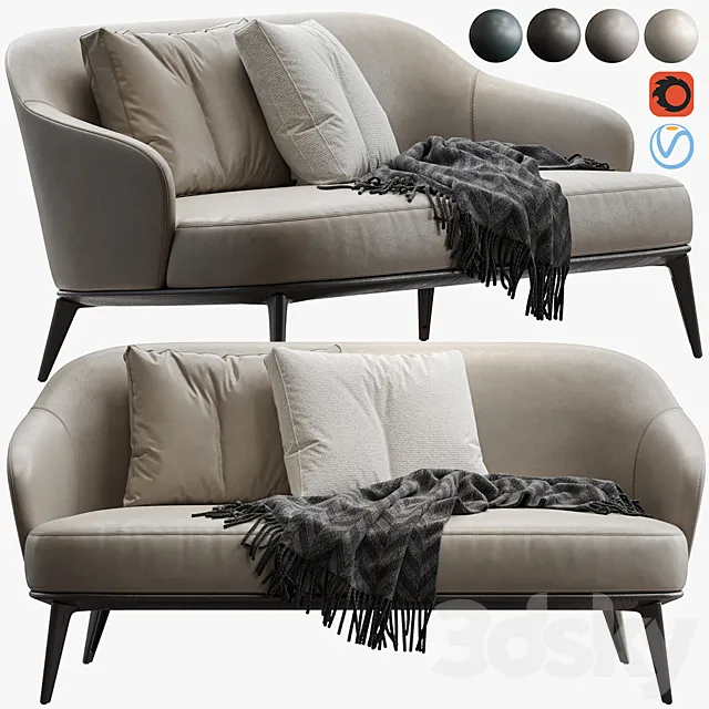 Minotti Leslie Lounge Sofa 3ds Max