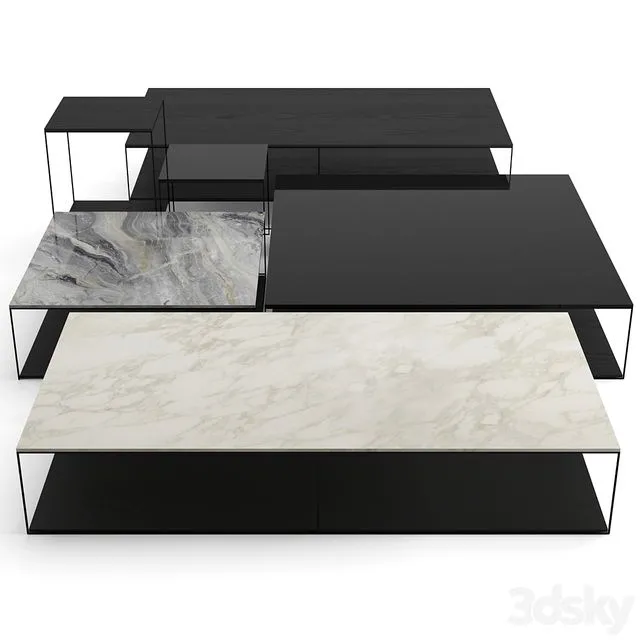 Minotti Liam coffee table set 3dsMax Model