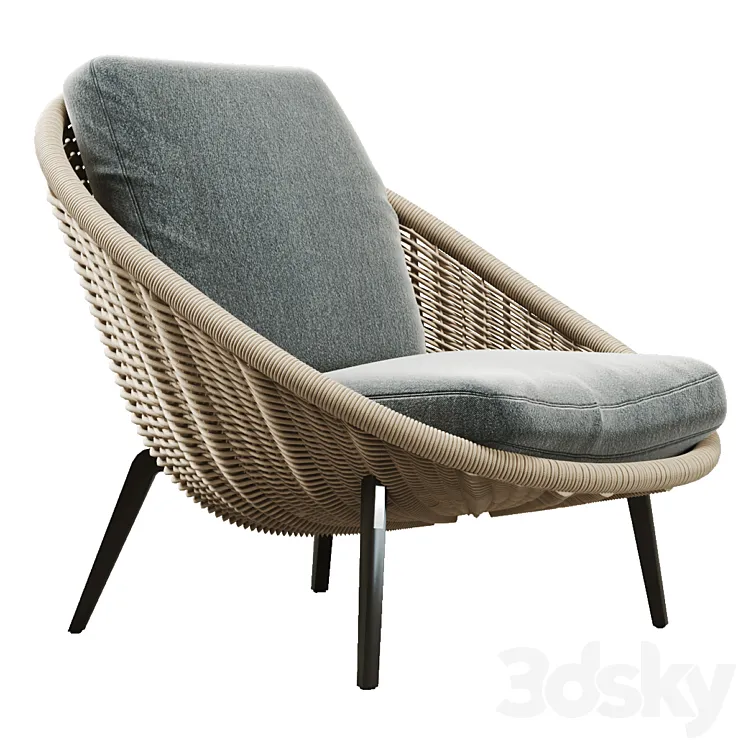 Minotti Lido Cord Outdoor Armchair 3DS Max