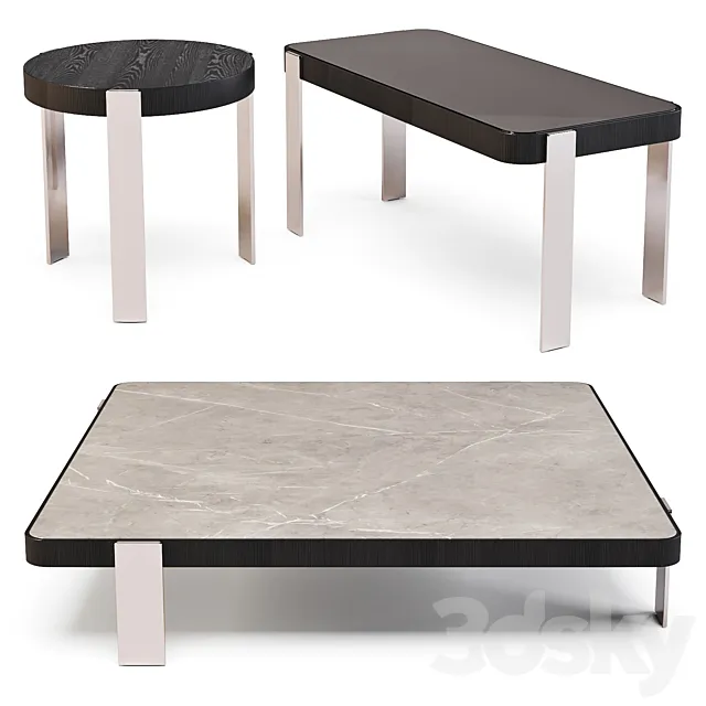 Minotti: Mattia – Coffee Tables Set 02 3DSMax File