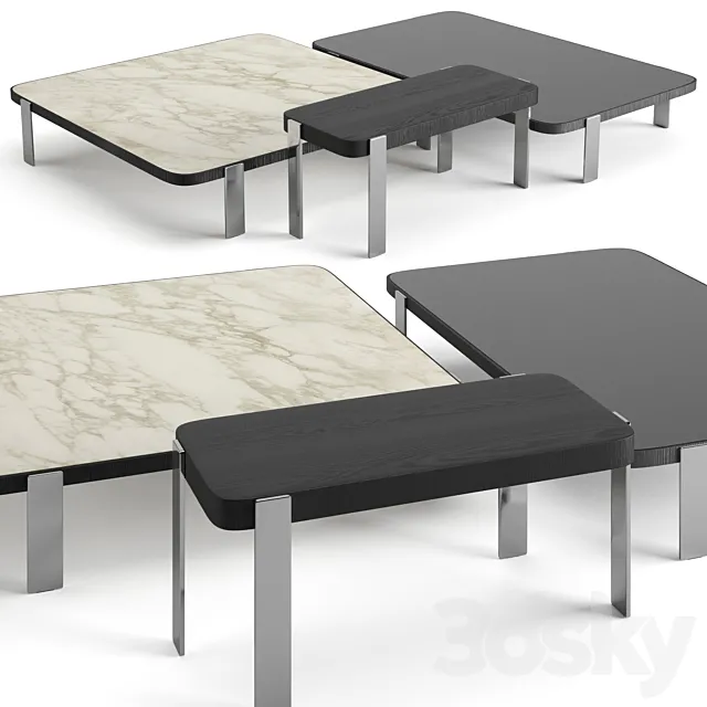 Minotti Mattia coffee tables set-1 3ds Max