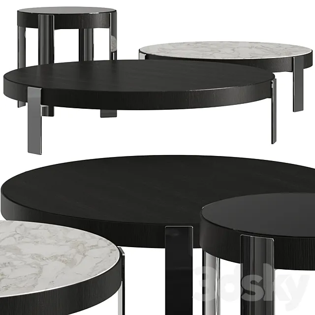 Minotti Mattia Round Coffee Tables 3DSMax File