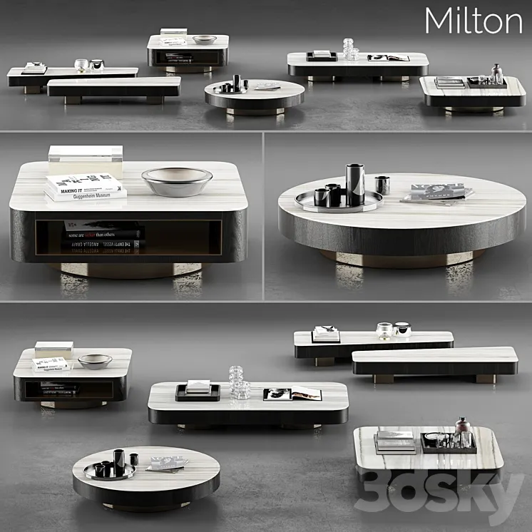 Minotti Milton Coffee Tables 3DS Max