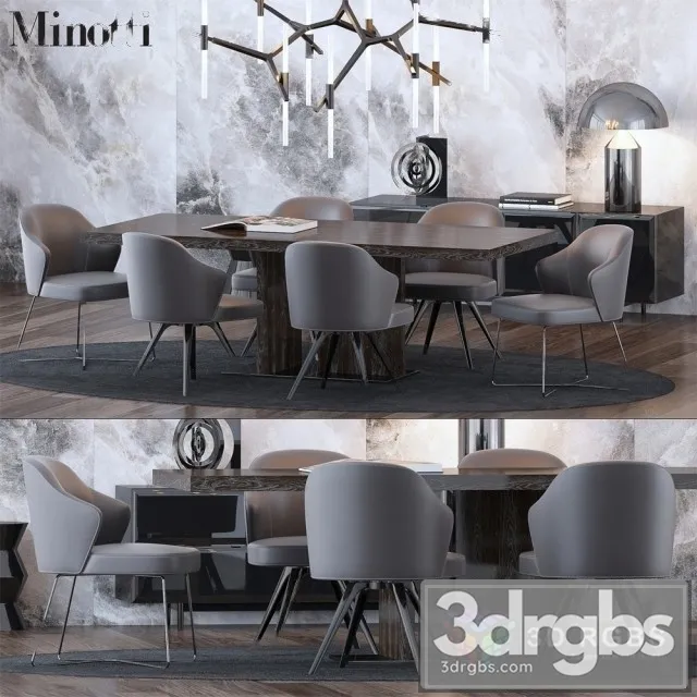 Minotti Moderm Dining Table 3dsmax Download