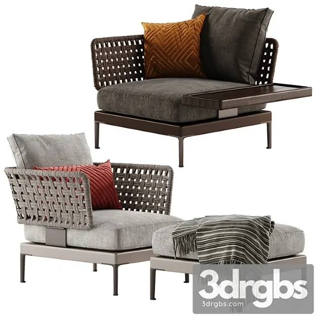 Minotti patio armchair