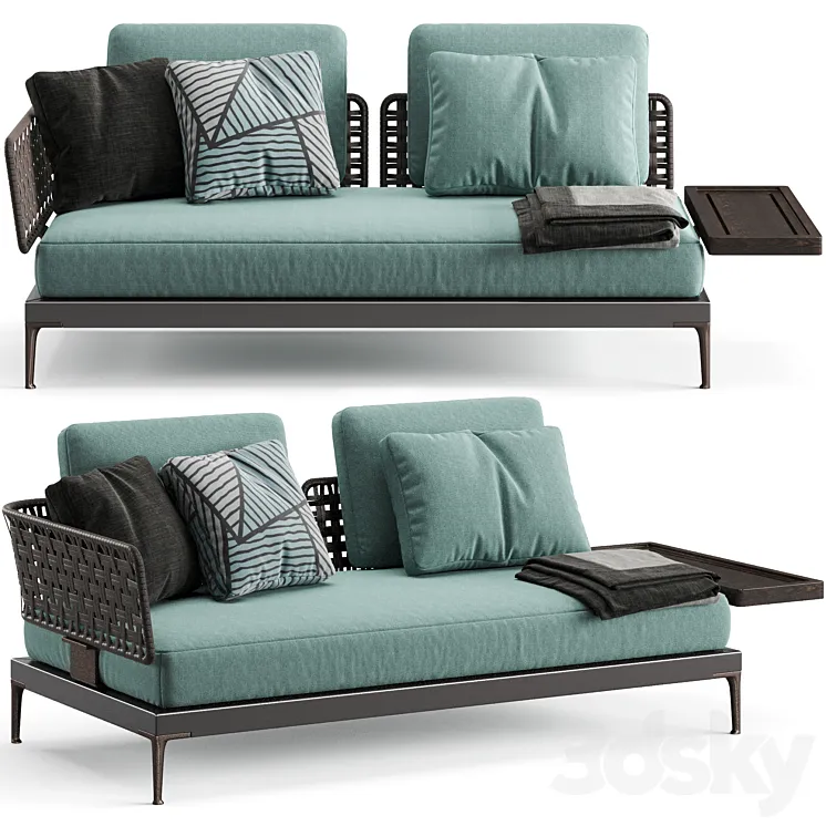 Minotti Patio Sofa with Top 3DS Max Model