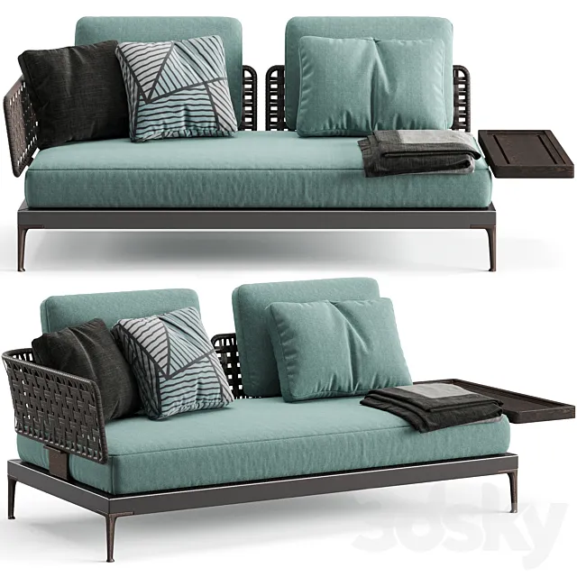 Minotti Patio Sofa with Top 3DSMax File