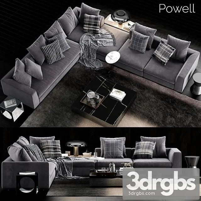 Minotti powell sofa 2 2 3dsmax Download