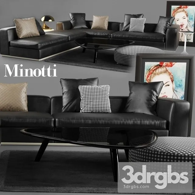 Minotti Powell Sofa 3dsmax Download