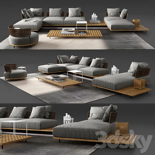 Minotti quadrado 3ds Max