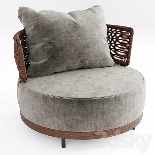 Minotti quadrado armchair 3ds Max