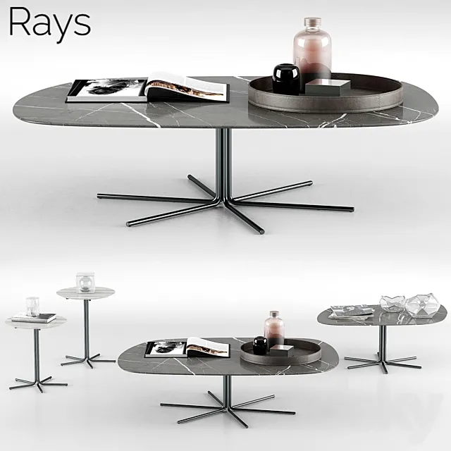 Minotti Rays Coffee Tables 3DSMax File