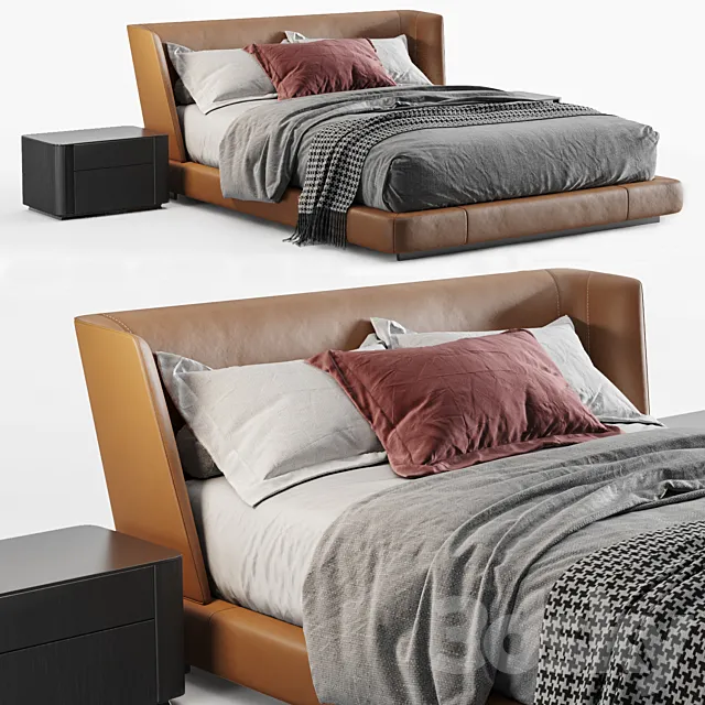 Minotti Reeves Bed 3ds Max