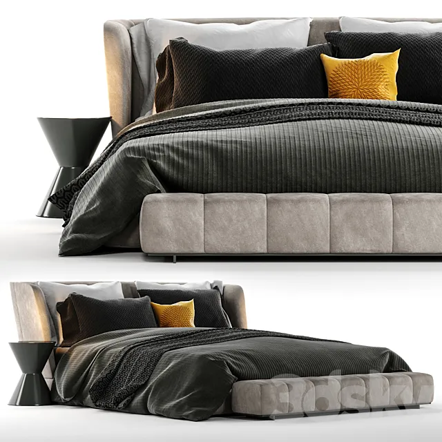 Minotti Reeves Bed 3DS Max Model